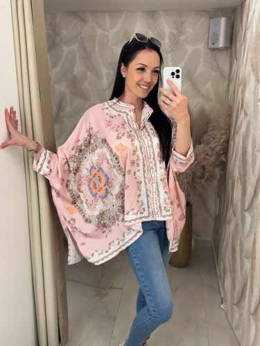 Delina oversize selyem felső