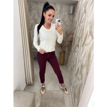 Méline burgundi mom fit nadrág