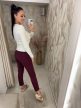 Méline burgundi mom fit nadrág
